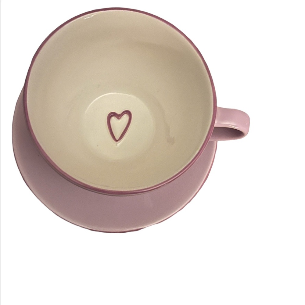 2006 vintage Starbucks Valentines cup and saucer. Lavender EUC 3d 💜